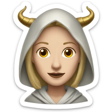 JK Rowling as a priestess with horns sticker