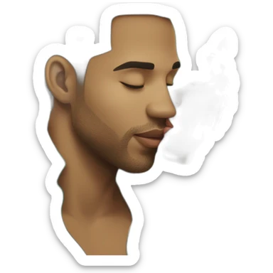 Romeo santos kissing blond woman, with green eyes and very long hair sticker