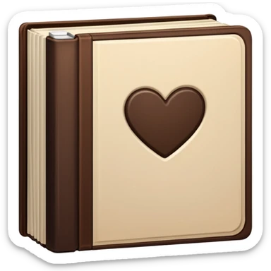 Cream and dark brown colored book sticker