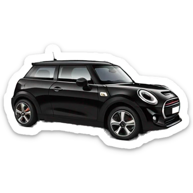 Mini Cooper SE in black sticker