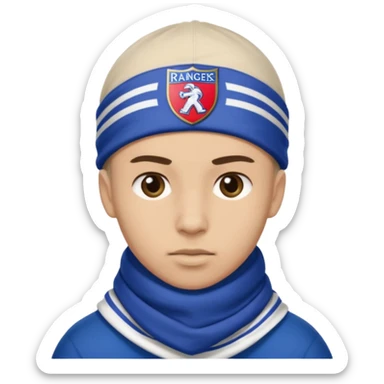 Glasgow Eangers football head and scarf head sticker