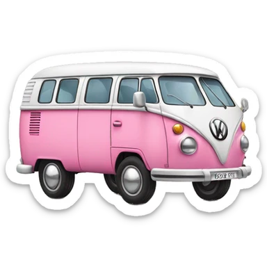 pink Volkswagen bus￼ sticker