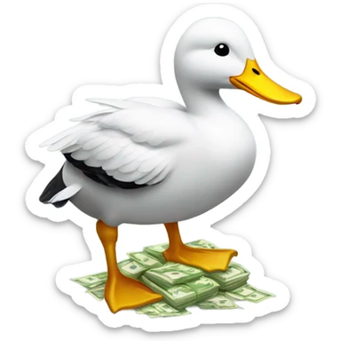 duck with money sticker