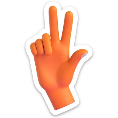 3D hand with extended index finger swiping left, motion lines indicating leftward movement sticker