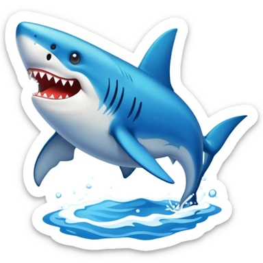 Tiburón con zapatos azules  sticker
