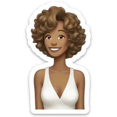 whitney houston sticker