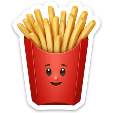 French frize emoji NO FACE red case sticker