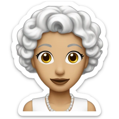 madame holiday white sticker