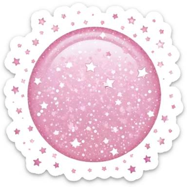 3 light pink sparkles  sticker