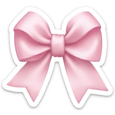 Light pink bow sticker