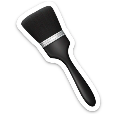 Black art brush sticker
