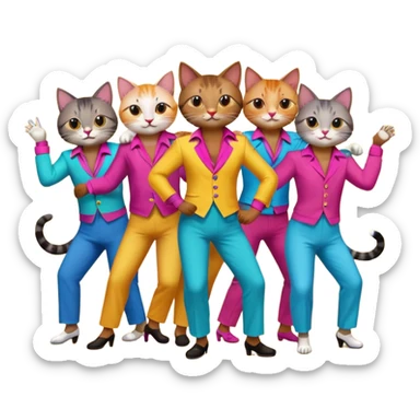 Cats salsa dancing in Miami sticker