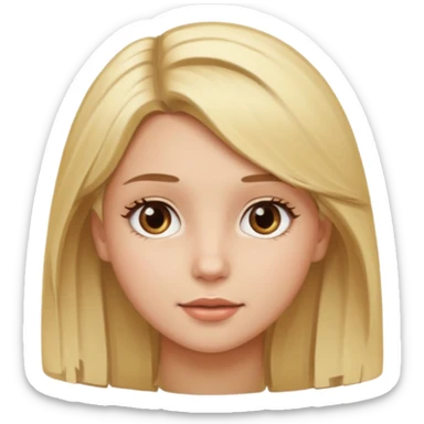 Girl with blond hair and brown eyes sticker