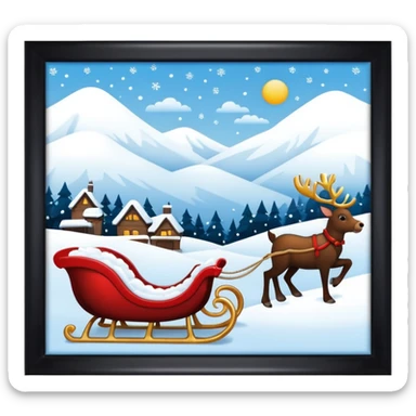 navidad trineo  sticker