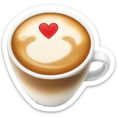 Latte with heart sticker