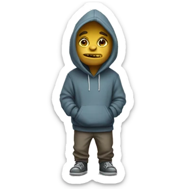 a troll with a hoodie full body sticker