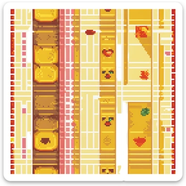 Minecraft report emoji, pixel art style, blocky, yellow and red colors, inspired by Minecraft game sticker