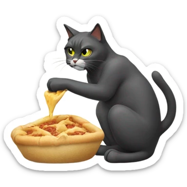 Bulgarian Cat Eating a tarator sticker