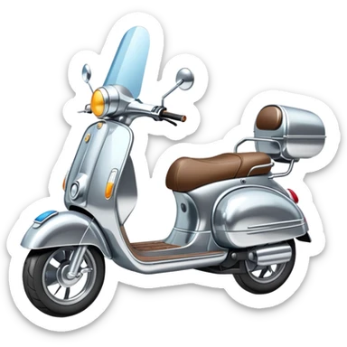 Scooter with mirrors sticker