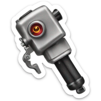 tattoo machine in the strong man hands sticker