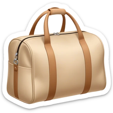 Beige cute plain gym bag sticker