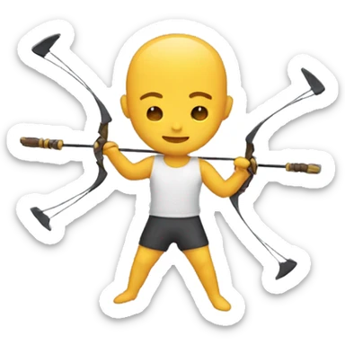 person doing a 90 degree bow sticker