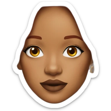 rihanna with red hair sticker