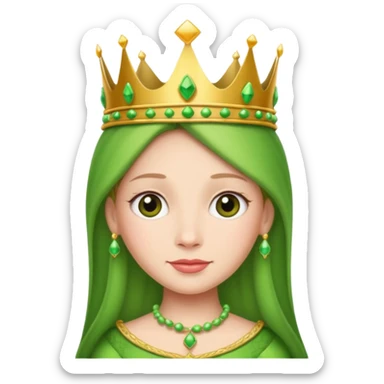 princess pea with a crown sticker