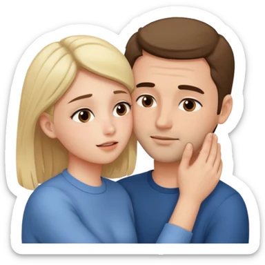 Girl touching his face with both hand, and smoothly rubbing the face sticker