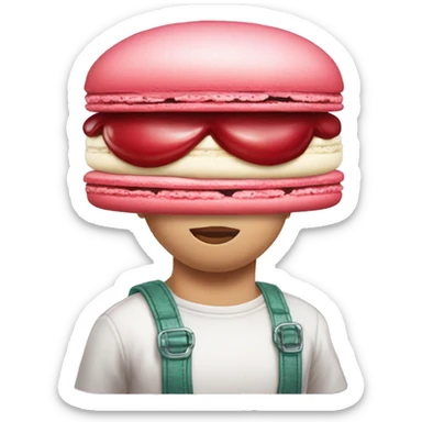 macaron，cherry，brain，overalls sticker