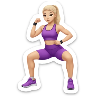 girl working out glutes  sticker