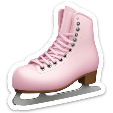 pastel pink ice skates sticker
