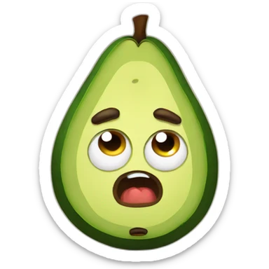 avocado is angry and furious sticker