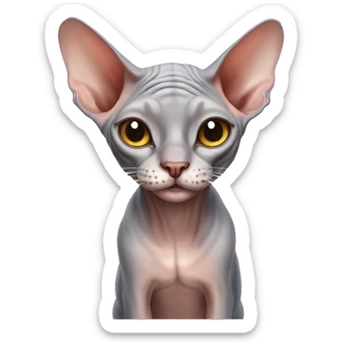 Happy sphynx cat  sticker