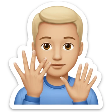 fingernails man sticker