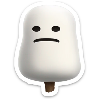 marshmallow no face sticker