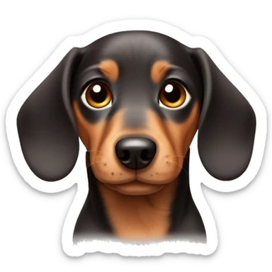 Cute dachshund puppy sticker