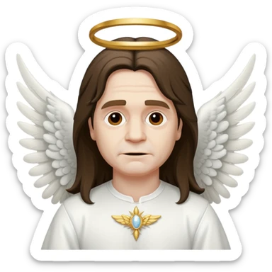 Ozzy Osbourne as an angel sticker