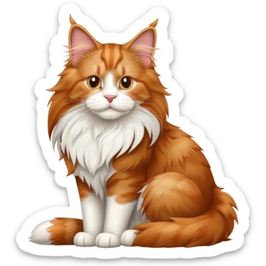 fluffy maine coon cat sticker