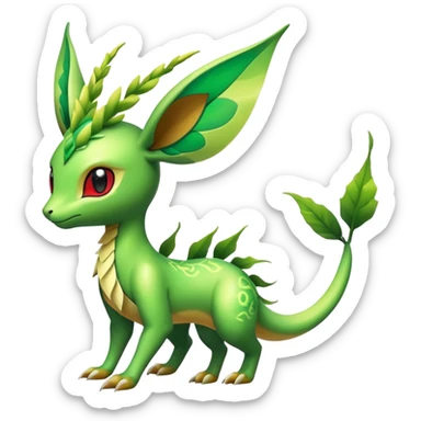 Shiny Exotic Flygon-Leafeon-Hybrid-Creature sticker