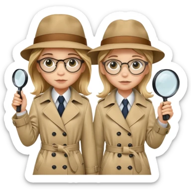 Marykate and Ashley as kid detectives  sticker