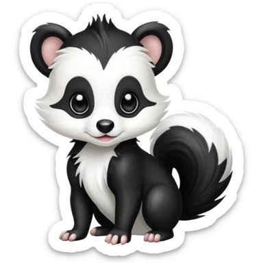 Skunk puppy sticker