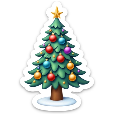  White christmas tree sticker