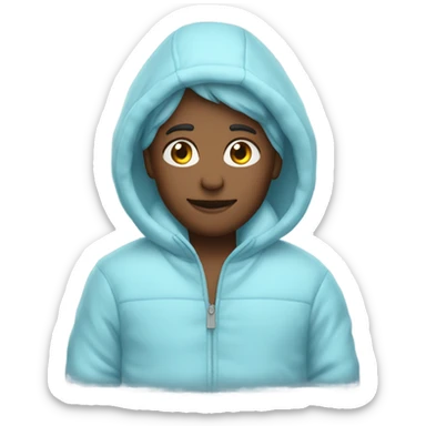 Light blue cozy jacket  sticker