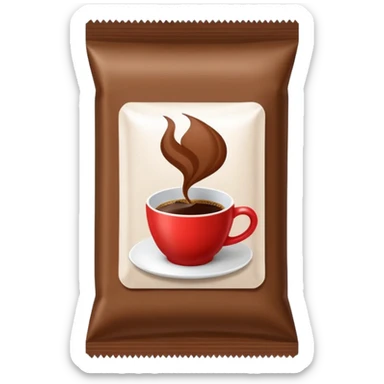 instant coffee sachet sticker