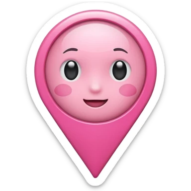 create a cute pink location pin { example 📍} sticker