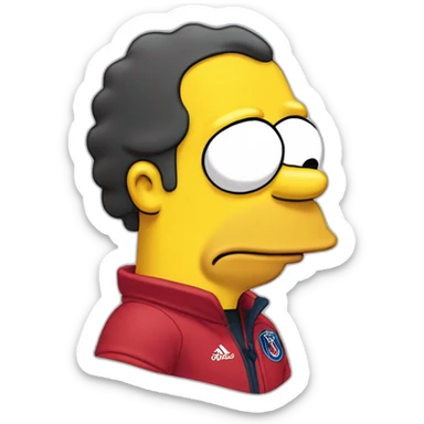 Homer simpson au psg sticker