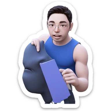 outdoor parody of a boy sticker