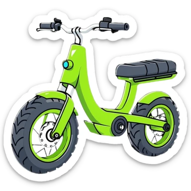 Rugged Monster class Chinese electric bicycle with thick tires and powerful frame sticker