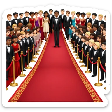 red carpet and crowd sticker